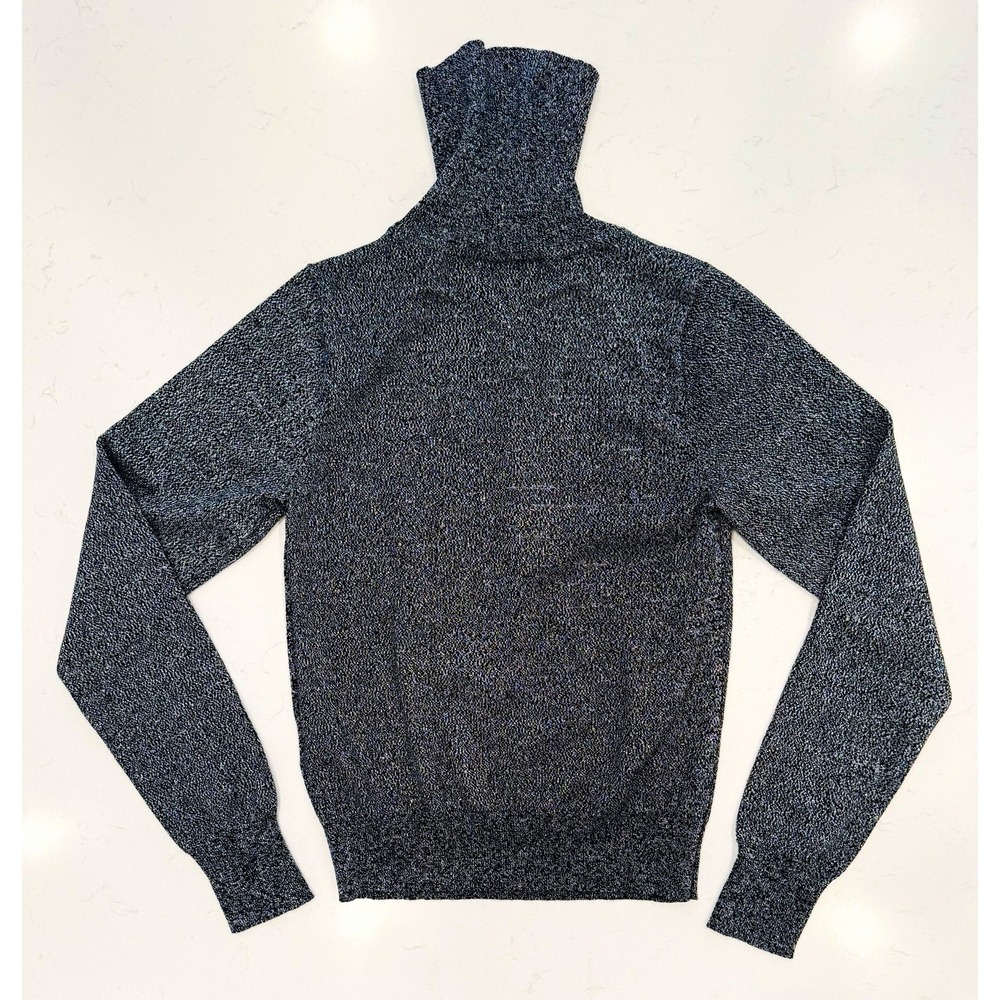 Abercrombie & Fitch Women's Black Silver Shimmer Soft Turtleneck Sweater Size M